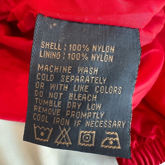 Vintage 90’s Harvard Square Smirnoff Mens Large Red Embroidered Logo Windbreaker - Picture 7 of 13